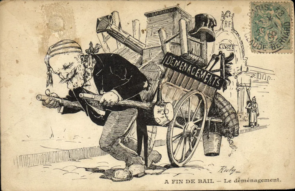 Trasloco — A FIN DE BAIL — Il trasloco. — Editore R. Bernard, n° 19 - Recto