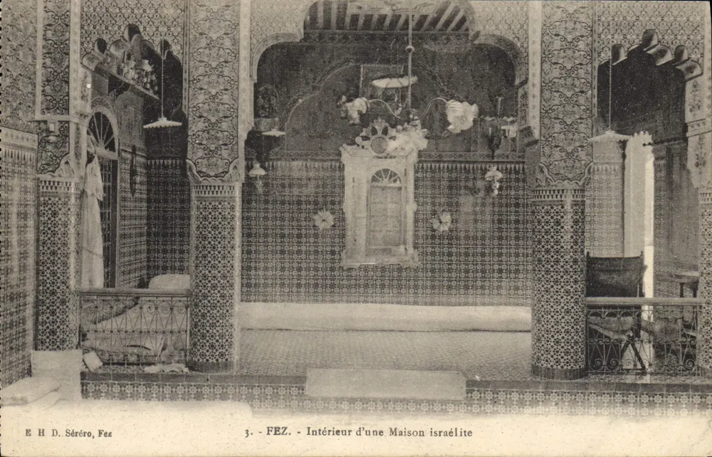 Fès — Innenraum eines jüdischen Hauses — E H D. Séréro, Fès - Vorderseite