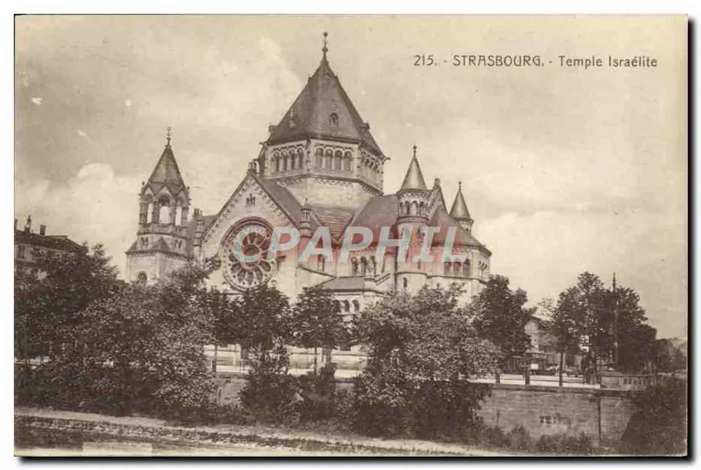 Straßburg - Jüdischer Tempel — Verlag Marque Bergeret, Nr. 215 - Vorderseite
