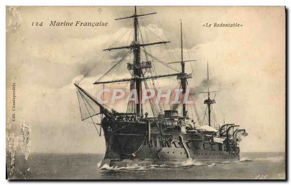 O Redoutable — Navio da Marinha Francesa — Ed. Chanteperdrix n°124 - Frente