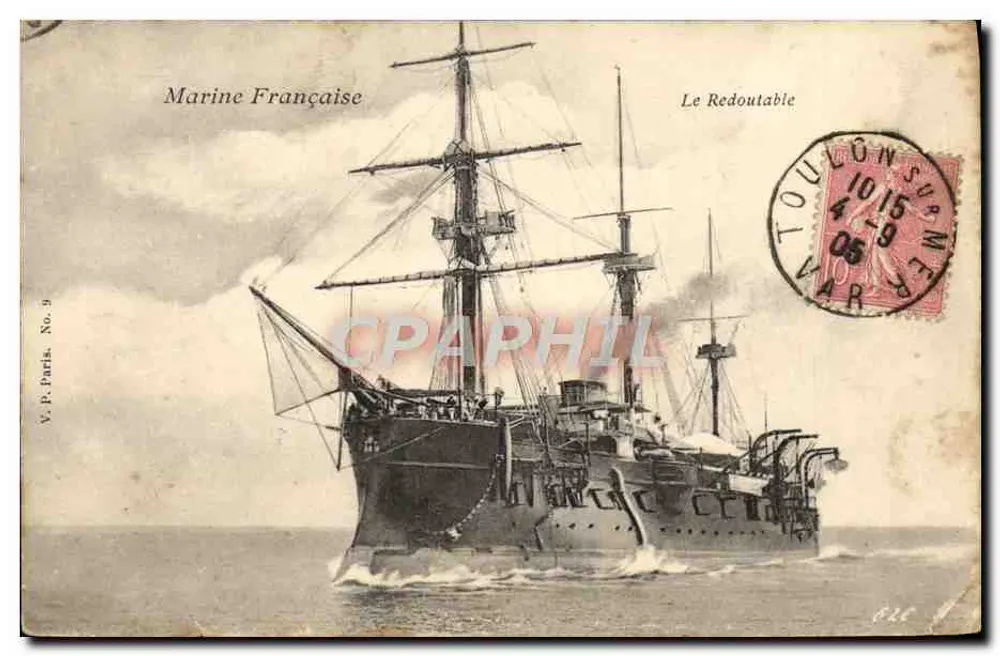 Le Redoutable — vaisseau de la Marine Française — V. P. Paris, No. 9 - Frente