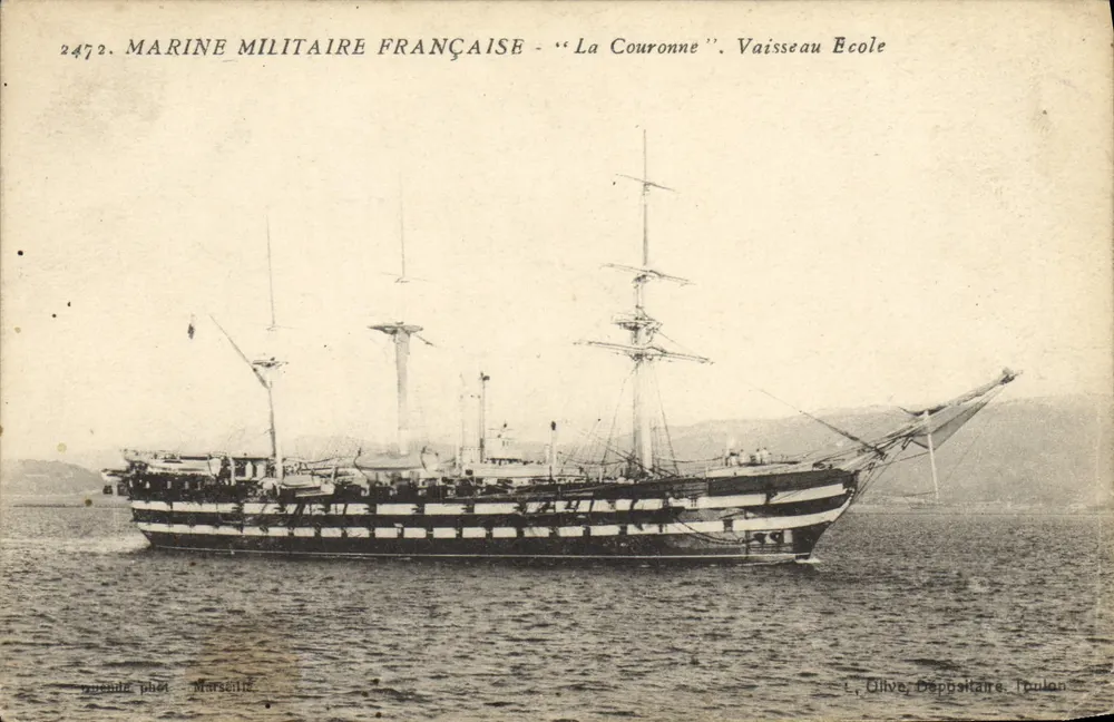 Französische Marine - 'La Couronne' - Ausbildungsschiff - Toulon - Vorderseite