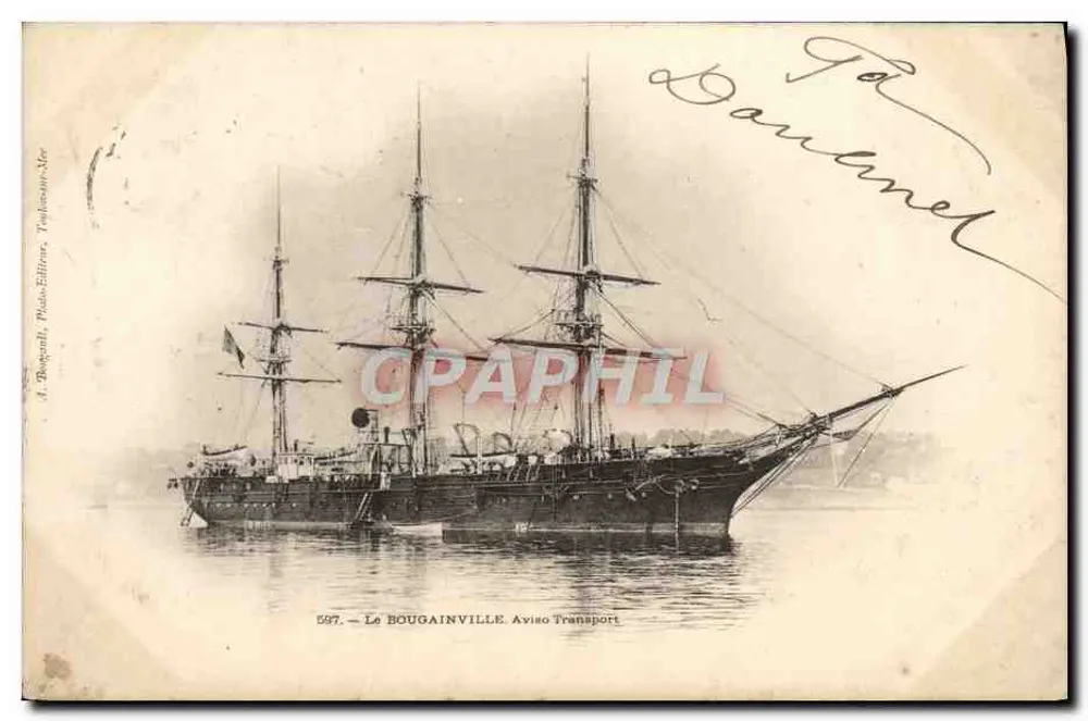 Le Bougainville — Transport-Aviso — A. Bougacalli, Photo-Editeure, Toulon - Vorderseite
