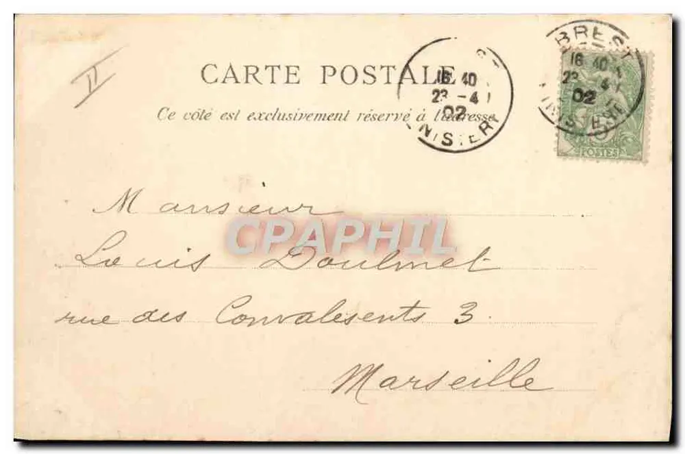 Le Bougainville — Transport-Aviso — A. Bougacalli, Photo-Editeure, Toulon - Rückseite