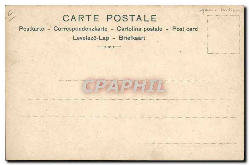 Cupidon et femme — 'HONNI SOIT QUI MAL Y PENSE' — série 1180 - Verso