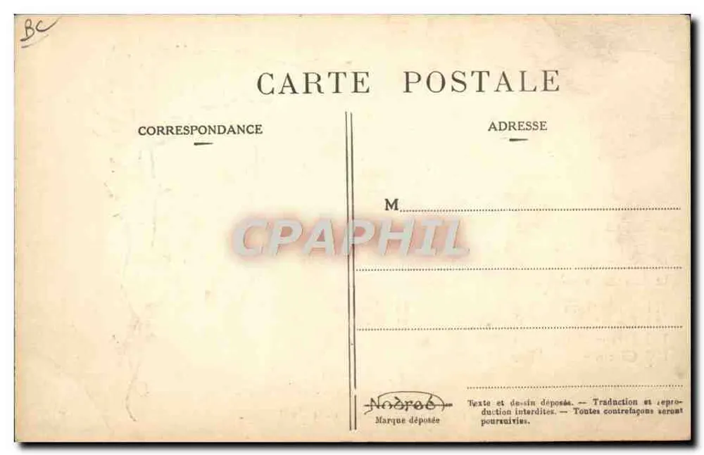 Mézidon (Normandia) — Carta de felicitações de casamento — Assinada por Jean Neymard - Verso