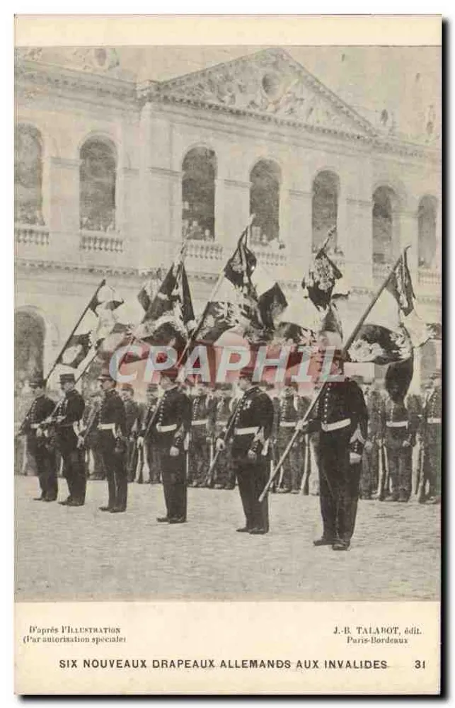 Sechs neue deutsche Fahnen am Invalidenhaus — J.-B. Talabot, Verlag Paris-Bordeaux, n°31 - Vorderseite