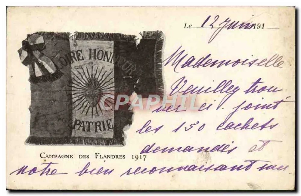 Kampagne der Flandern 1917 — Flagge der Vaterland — Verlag nicht sichtbar - Vorderseite
