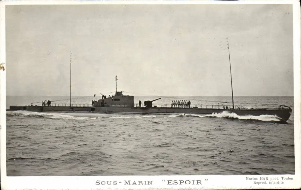 U-Boot "Espoir" — Toulon — Marius BAR phot. - Vorderseite