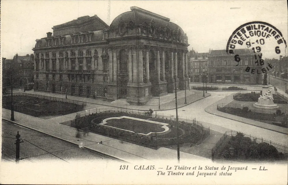 Calais — Das Theater und die Statue von Jacquard — Verlag Levi Fils & Cie, Paris, Nr. 131 - Vorderseite