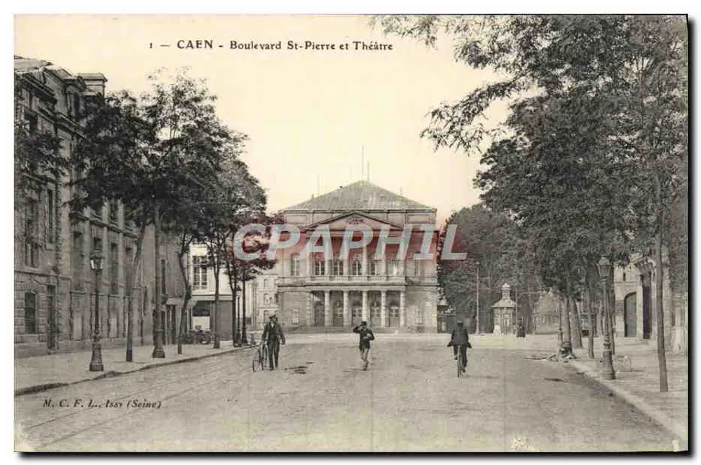 Caen - Boulevard St-Pierre en Theater — M. C. F. L., Issy (Seine) - Voorkant