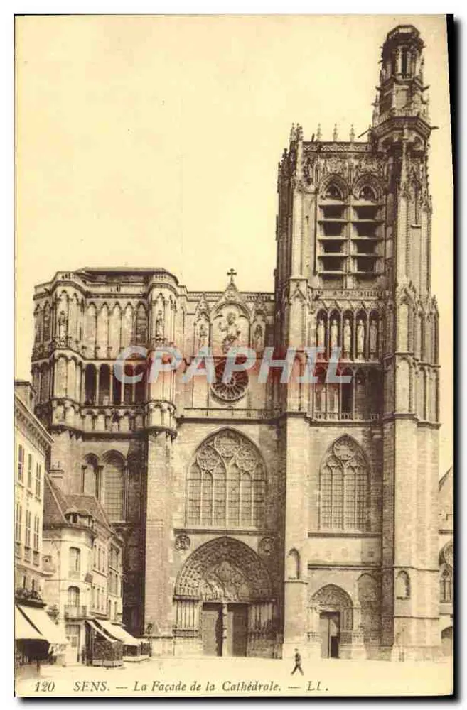 Sens — A Facha da Catedral — LL. - Frente