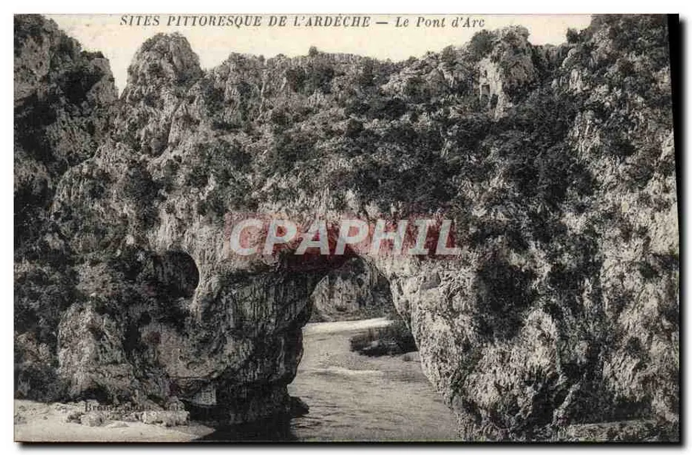 O Pont d'Arc — Locais pitorescos da Ardèche — Editor: Bureau de l'Art - Frente
