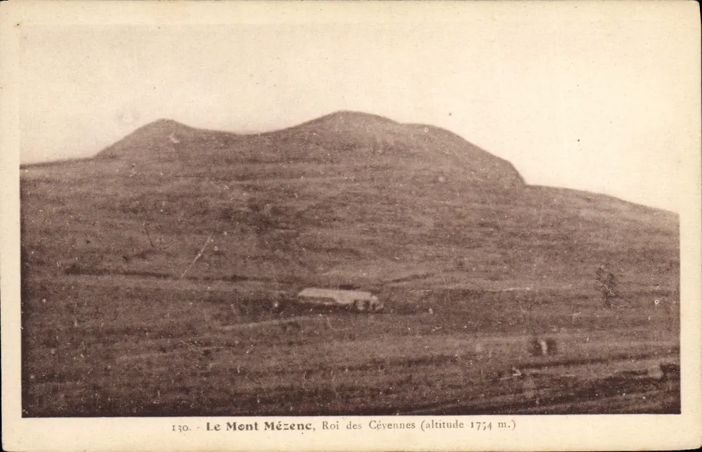 El Mont Mézenc, Rey de las Céyennes — altitud 1754 m. — Ediciones artísticas Hisson-Collard d'Isartalès (Ardèche) n°130 - Anverso