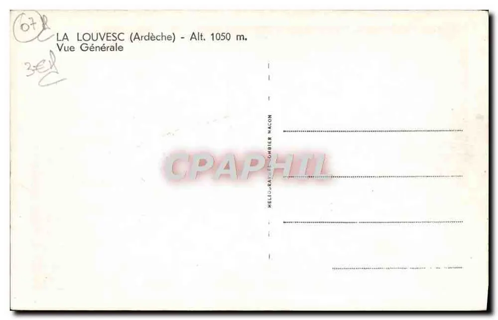 La Louvesc (Ardèche) — Allgemeiner Blick — Héliodore Gablier Macon - Rückseite
