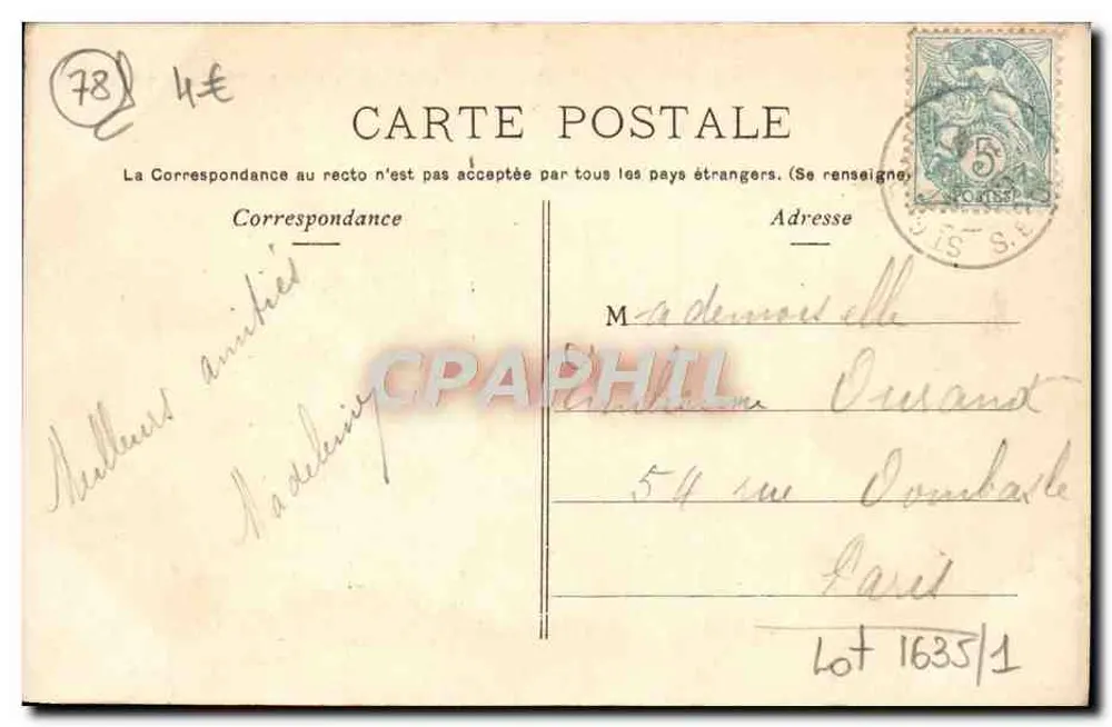 Saint-Germain-en-Laye — Les Loges — P. Marmuse, Paris - Verso