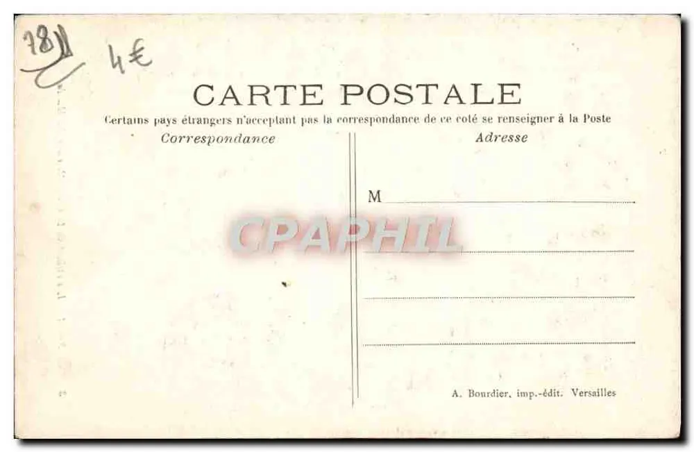 Port-Royal-des-Champs — Die Ruinen der Kapelle vom Museum aus gesehen — A. Bourdier, Verlag, Versailles - Rückseite