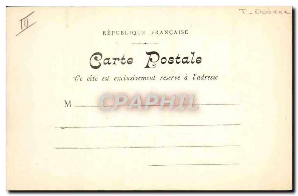 Rouen — O Hotel da Douane — Collect. das Nouvelles Galeries N° 94 - Verso