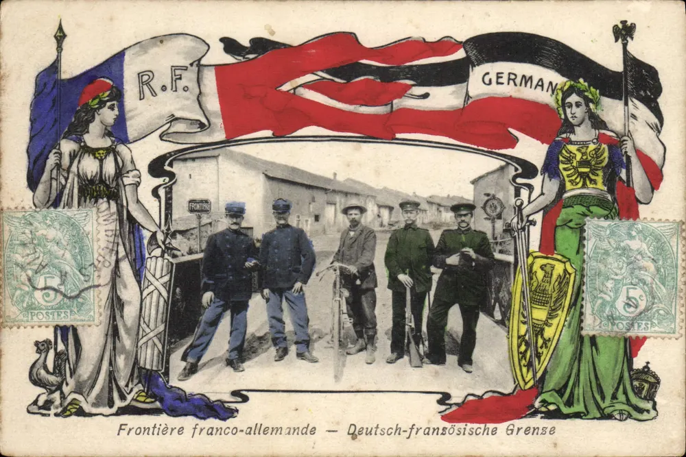 Franse-Duitse grens — Deutsch-französische Grenze — uitgever niet zichtbaar, serie-nummer niet zichtbaar - Voorkant