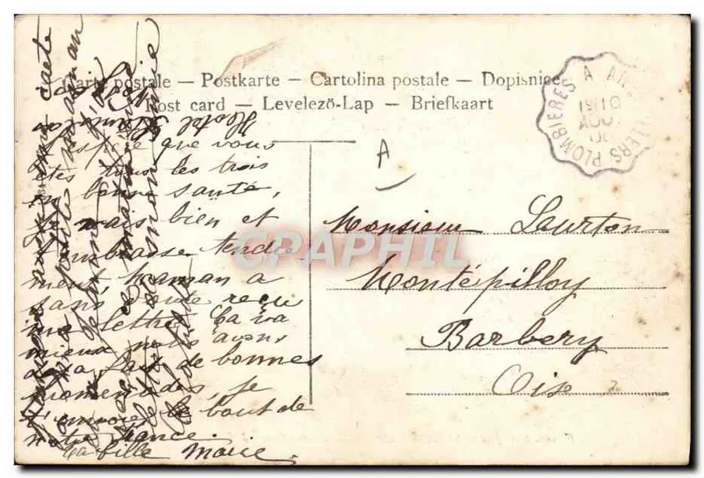 Franse-Duitse grens — Deutsch-französische Grenze — uitgever niet zichtbaar, serie-nummer niet zichtbaar - Achterkant