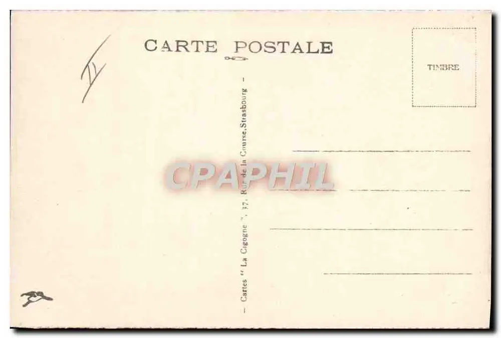Colmar — Antigas Alfândegas — Editor: Cartas 'A Cegonha', Strasbourg - Verso