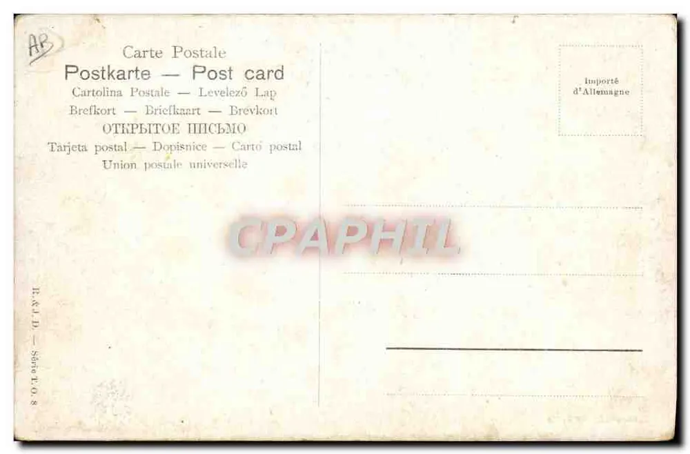 Paseo de los Judíos — escena de calle — editor AP, serie 8 - Reverso