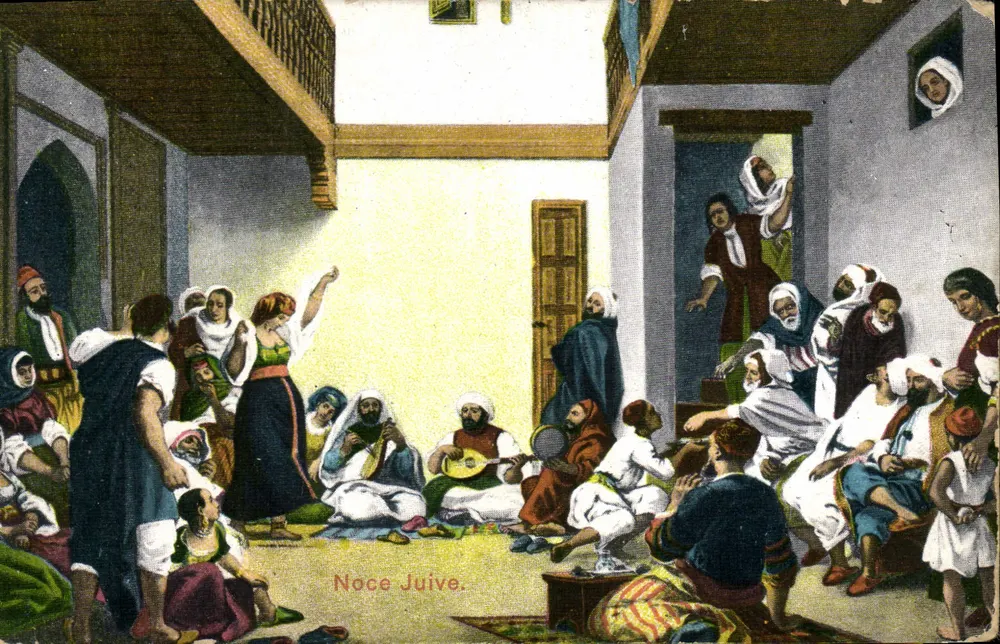 Boda judía — escena de fiesta — Delaroire 1498-1863 - Anverso