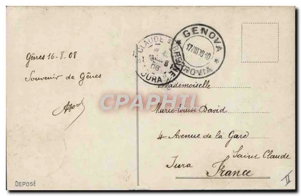 Segelschiff — Meer — Genua — unbekannter Verleger, Nr. 514 - Rückseite