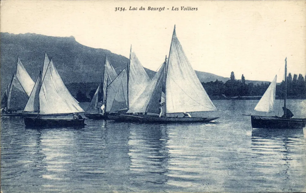 See Bourget — Die Segelboote — Sammlung 'LA PLUS BELLE' F. de Migien, Verlag Chambéry - Vorderseite