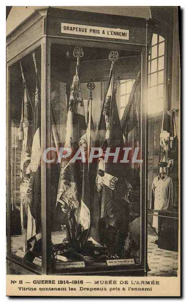 Fahnen vom Feind erobert — Militärmuseum — N° II — Krieg 1914-1916 - Vorderseite
