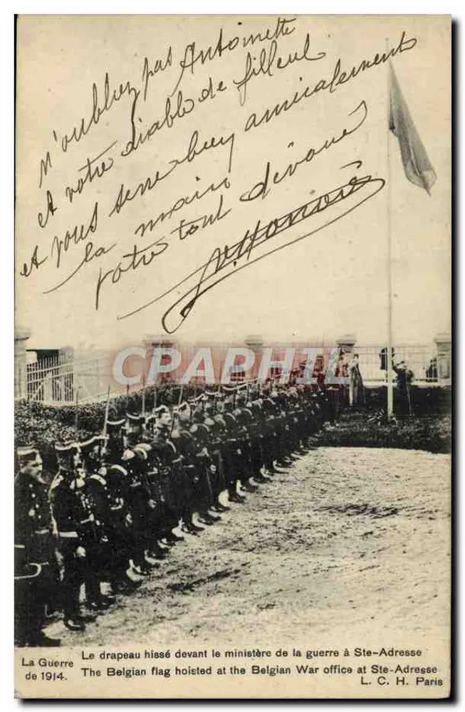 Die Flagge vor dem Kriegsministerium in Ste-Adresse — L. C. H. Paris - Vorderseite