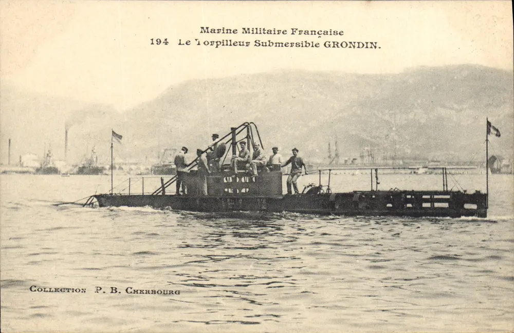 Französische Marine — Unterseeboot Orpilleur GRONDIN — Sammlung P. B. Cherbourg - Vorderseite