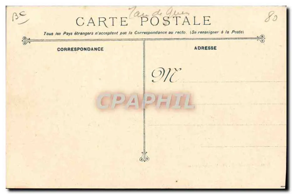 Französische Marine — Unterseeboot Orpilleur GRONDIN — Sammlung P. B. Cherbourg - Rückseite