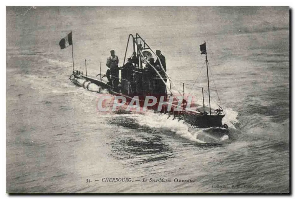 Cherbourg — Der U-Boot Oursin — Sammlung P. B. Cherbourg - Vorderseite