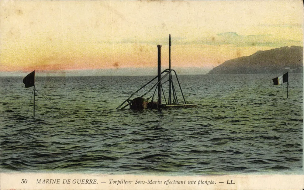 Kriegsmarine — U-Boot-Torpedoboot bei Tauchgang — LL. — Nr. 50 - Vorderseite