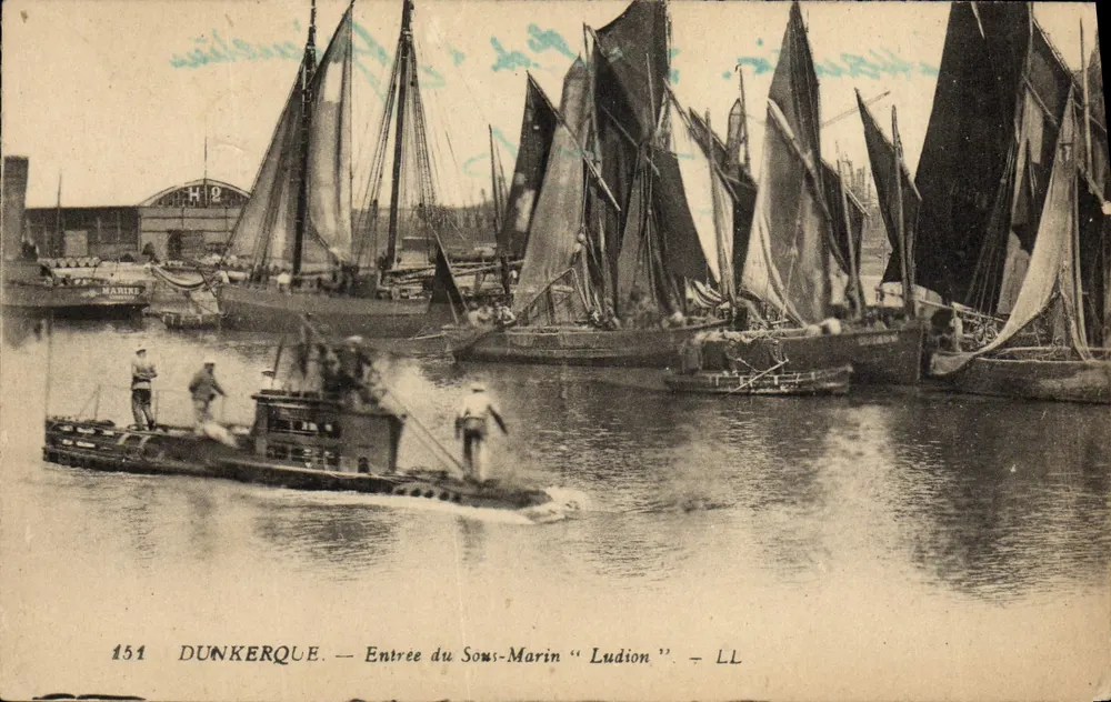 Dunkirk - Einlass des U-Bootes 'Ludion' - LL - Vorderseite