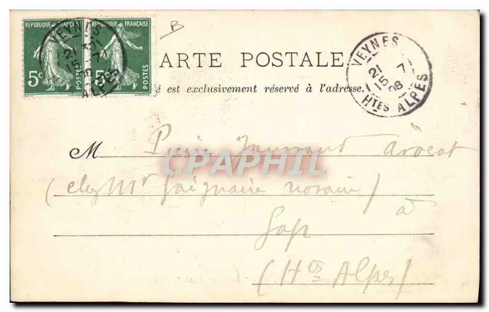 Der "Gustave-Zédé", U-Boot — Marine Française — A. Couturier, Fotoverlag, Toulon, n°301 - Rückseite