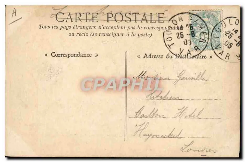 Der "Gustave-Zédé", U-Boot — Französische Marine — Sammlung A. Couturier - Rückseite