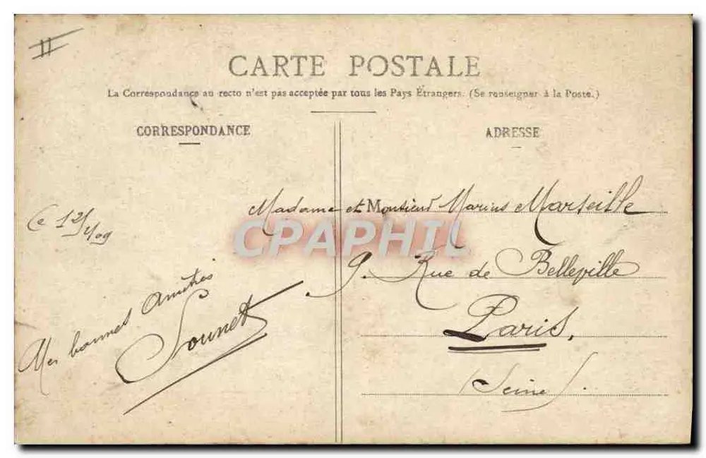 Chalon-sur-Saône - O Teatro — Editor E. Lemeine, n°49 - Verso