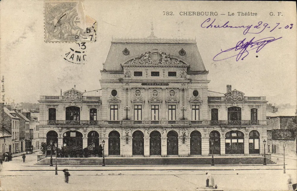 Cherbourg — O Teatro — G. F. n°782 - Frente