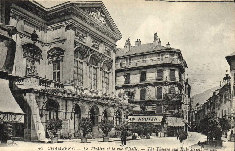 Chambéry — Das Theater und die Rue d'Italie — Verlag Lefèvre & Cie, Paris, Nr. 40 - Vorderseite