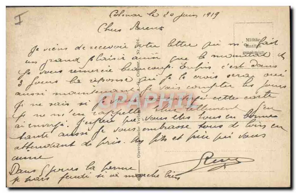 Colmar i. Els. — Stadtttheater — editor O. G. Cramer, N° 504 - Verso