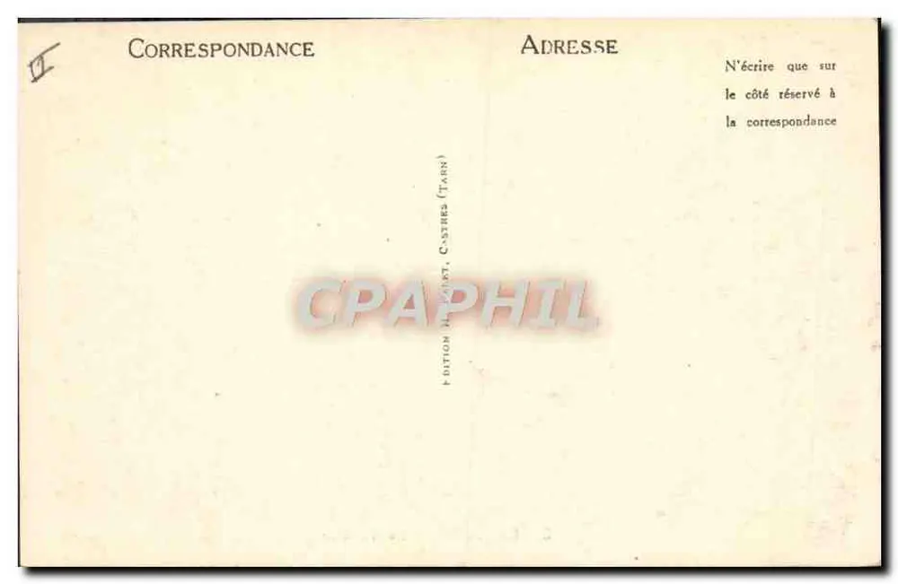 Castres — O Teatro — Edição H. Labet, Castres (Tarn) - Verso