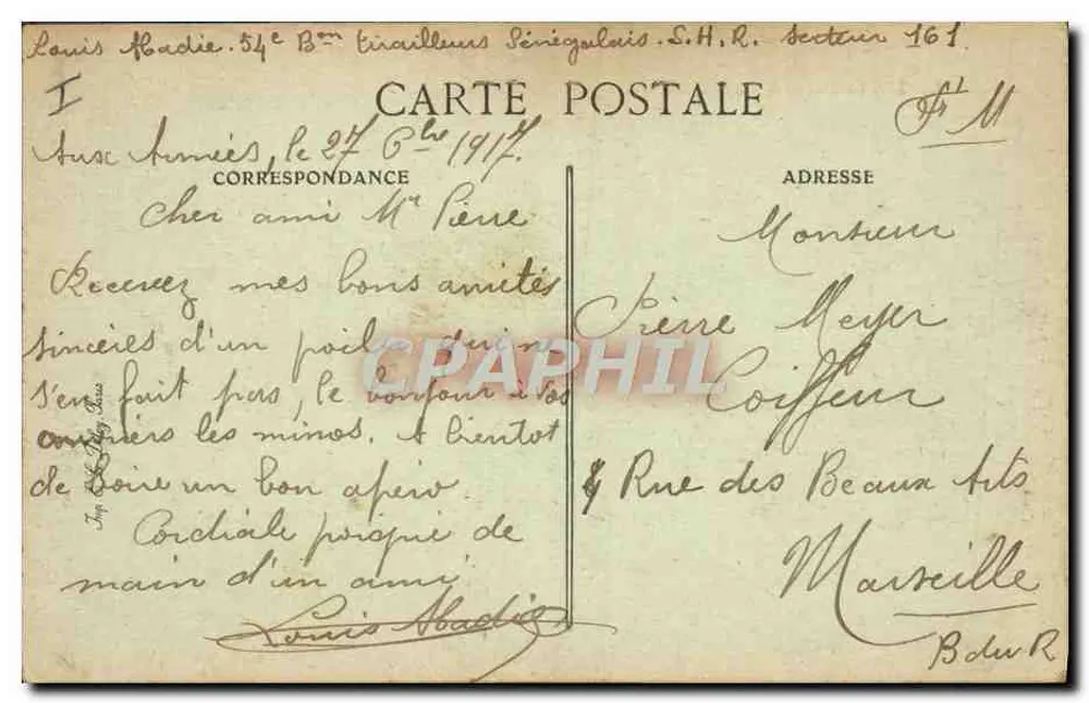 Calais — O Teatro — Estátua Jacquard — Estabelecimento Lefebvre em Calais - Verso