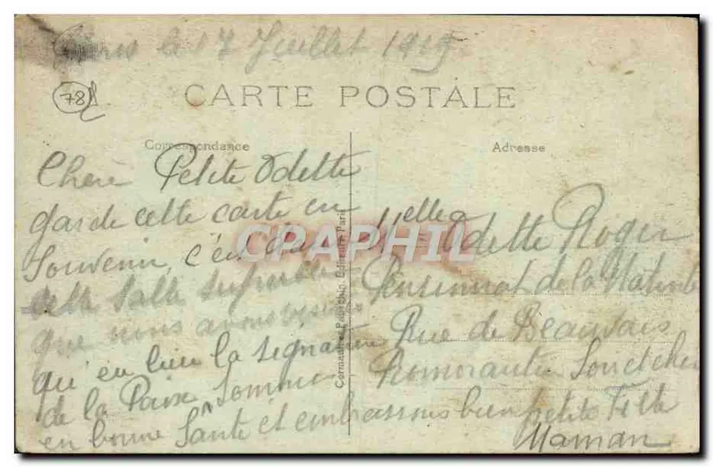 Palácio de Versalhes — Galeria dos Espelhos — A.P. - Verso