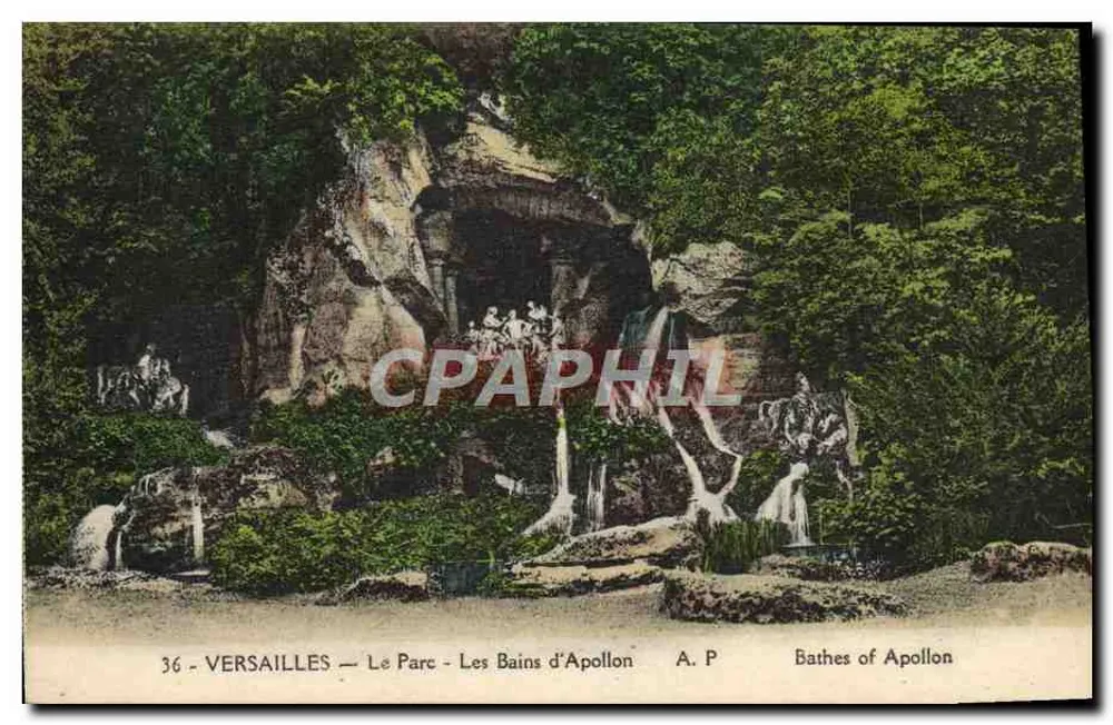 Versalhes — O Parque — Os Banhos de Apolo — A. P. n°36 - Frente