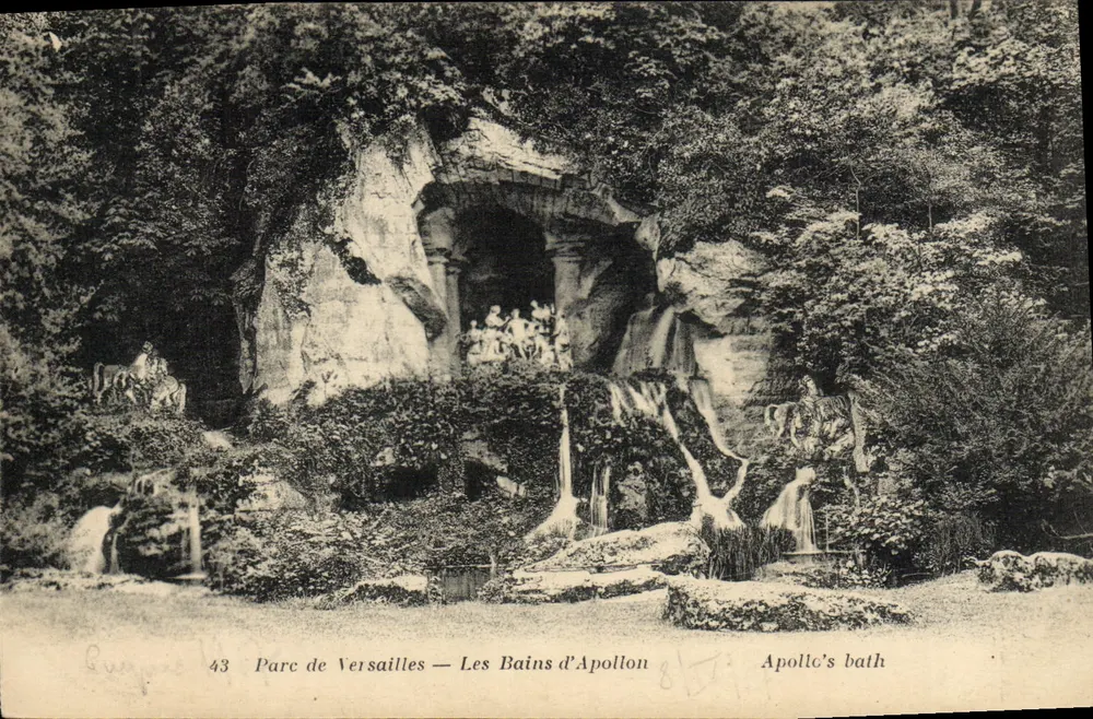 Parque de Versalhes — Os Banhos de Apolo — Impr. EDIA, Versalhes - Frente