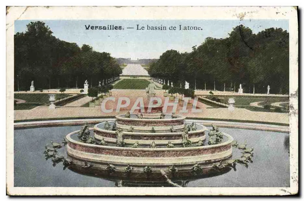 Versailles — Le bassin de Latone. — Éditeur : A. L. B. (imprimé en bas à gauche) - Frente