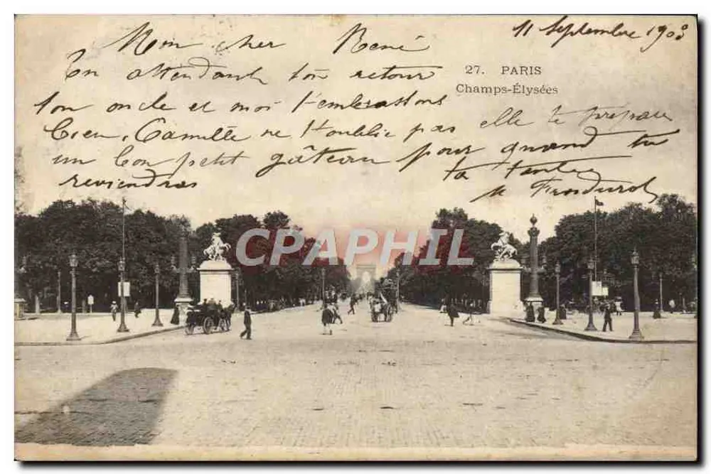 Champs-Élysées — Paris — editor desconhecido, n° 27 - Frente
