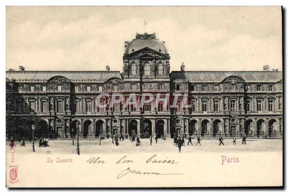 O Louvre — Vista do prédio principal — editor não identificado, n° de série 10144 - Frente